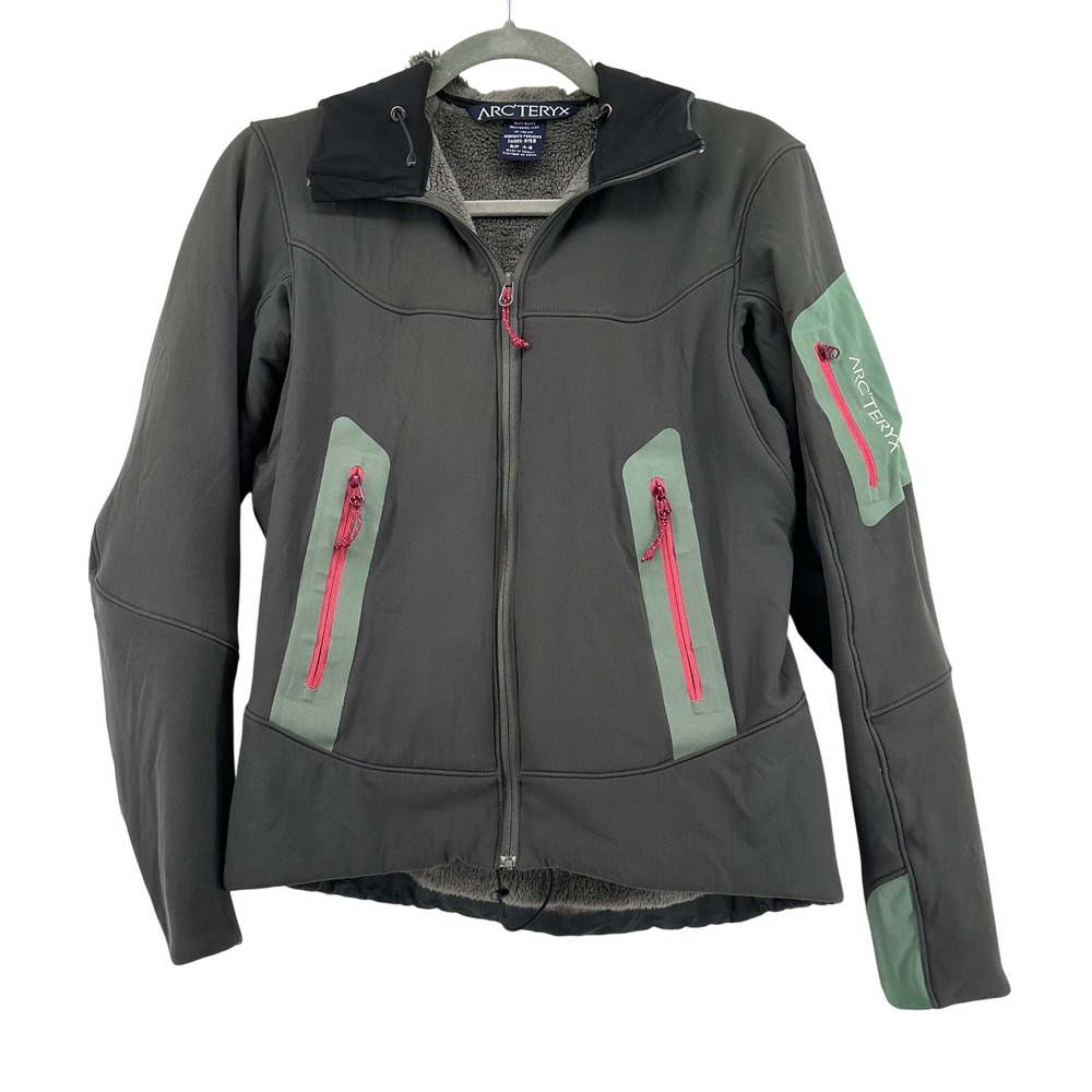 Arc'teryx Softshell Jacket Women Size S Gray Green Pink Gorpcore Outdoor Utility
